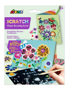 Avenir Scratch Greeting Card Set (Flowers)