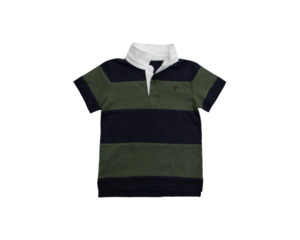 Jubee & Co Bruce Rugby Tee (Green/Navy)