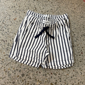 Country Road Cotton Linen Short (Navy Stripe)