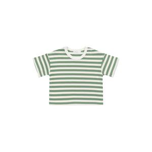 Jamie Kay Pima Cotton Wesley Tee (Essential Stripe Parchment/Snow Pea)