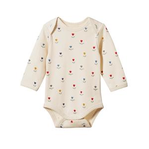 Nature Baby Organic Cotton L/S Bodysuit (Delphine Print)