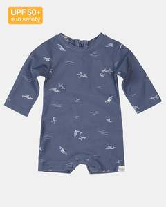 Toshi Swim L/S Onesie Classic (Whales)