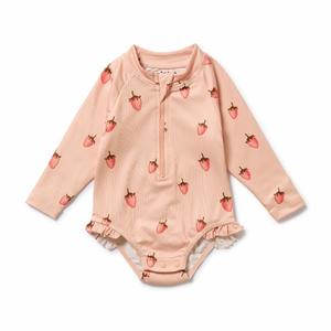 Clothing Baby Swimwear: W&F Long Sleeved Swimsuit (Strawberry Kisses) - Baby
