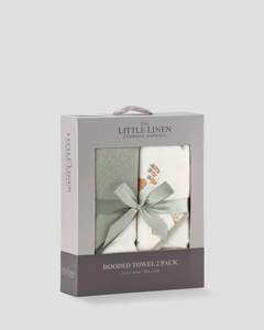 Little Linen Baby Hooded Towel 2pk (Farmyard Lamb)