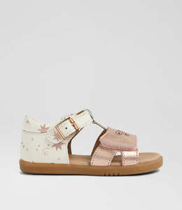 Bobux: Bobux I Walk Haven Sandal (White-Rose Gold)