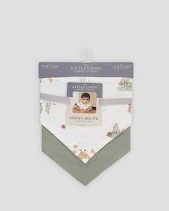 Little Linen Jersey Bib 2pk (Farmyard Lamb)