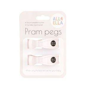 All 4 Ella Pram Pegs (White)