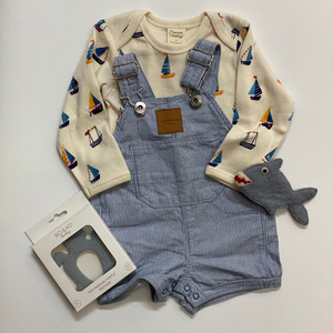 Country Road Railroad Overalls (Slate Blue)