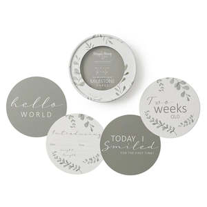 Snuggle Hunny Kids Milestone Cards (Wild Fern + Grey)