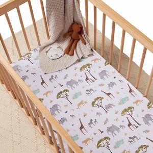 Snuggle Hunny Kids Fitted Cot Sheet (Safari)