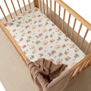 Snuggle Hunny Kids Fitted Cot Sheet (Diggers & Tractors)