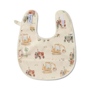 Snuggle Hunny Kids Bib Waterproof (Diggers & Tractors)