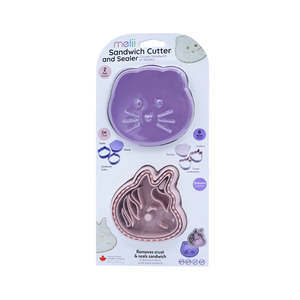 Melii Sandwich Cutter & Sealer 2pk (Unicorn/Cat)