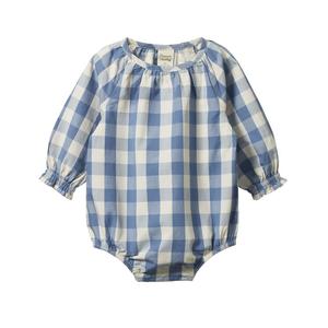 Nature Baby Meadow Bodysuit Gingham (Bluebelle Check)