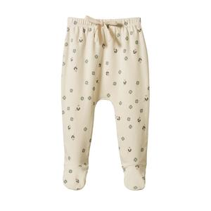 Nature Baby Organic Cotton Footed Romper Pants (Lucky Print)
