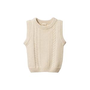 Nature Baby Walter Vest (Oatmeal Marl Cable Knit)