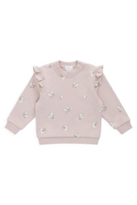 Jamie Kay Organic Cotton Maple Sweatshirt (Bow Kitties Mauve)