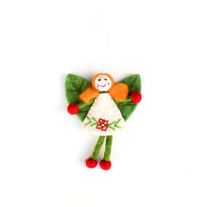 Tara Treasures Felt Leaf Fairy (Yellow Hair/White Dress)