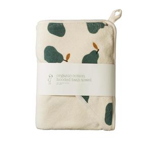 Nature Baby Organic Cotton Hooded Towel (Pear Print)
