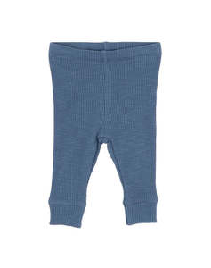 Bebe Hunter Plain Rib Leggings (Blue)