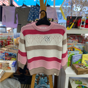 Clothing Girls Jumpers Sweats: Country Road Striped Textured Knit (Multicolour)