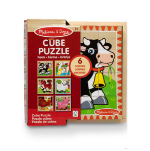 M&D Wooden Cube Puzzle (Farm)
