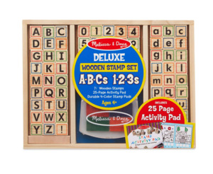 Gift Ideas For 5 7 Years: M&D Deluxe Wooden Stamp Set (ABC-123)