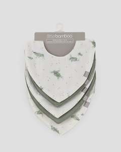 Little Linen Muslin Bib 5pk (Turtle Bay)