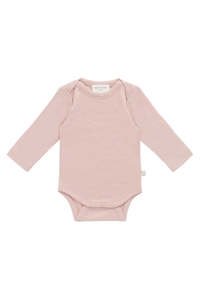 Merino Kids: Merino Kids Long Sleeve Envelope Bodysuit (Cloud Pink)