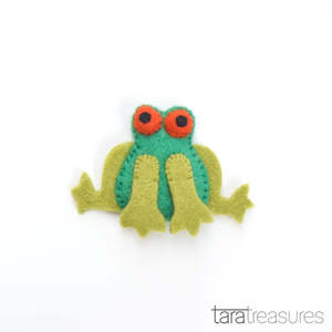 Gift Ideas For Pre Schoolers: Tara Treasures Felt Frog Finger Puppet