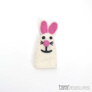 Tara Treasures Felt Rabbit Finger Puppet