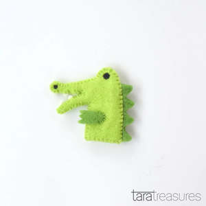 Tara Treasures Felt Crocodile Finger Puppet
