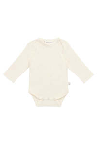 Merino Kids Long Sleeve Envelope Bodysuit (Cloud)