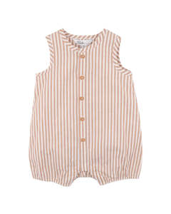 Bebe Brady Stripe Woven Romper
