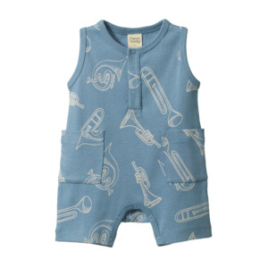 Nature Baby Organic Cotton Camper Suit (Jazz Print)