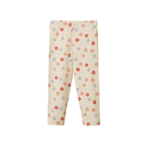Nature Baby Organic Cotton Leggings (Petite Flora Stamp Print)