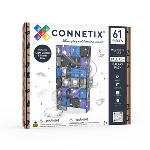 CONNETIX Magnetic Tiles 61 Piece Ball Run Galaxy Pack