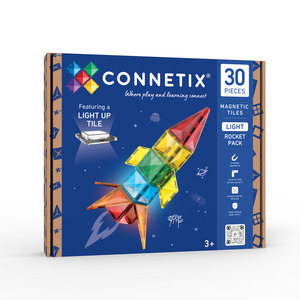 Gift Ideas For 5 7 Years: CONNETIX Magnetic Tiles 30 Piece Light Rocket Pack