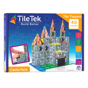 Gift Ideas For 5 7 Years: TileTek Magnetic Tiles 40pc Tile Toppers (Castle Pack)