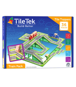 TileTek Magnetic Tiles 36pc Tile Toppers (Train Pack)