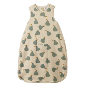 Nature Baby Organic Cotton & Merino Sleeping Bag (Pear Print)