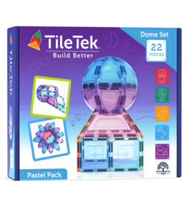 Gift Ideas For 7 Years: TileTek Magnetic Tiles Pastel Dome Set (22pc)