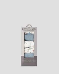 Little Linen Towelling Washcloths 6pk (Barklife Dog)