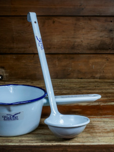 Falcon Enamelware: Dishy Enamel Ladle 30cm White