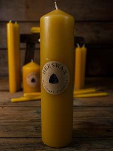 Beeswax Candles: Beeswax Pillar Candle - 50 x 200mm