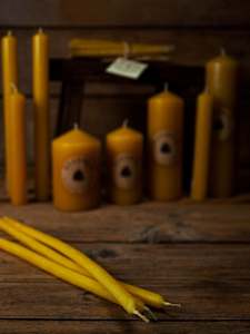 Beeswax Candles: Beeswax Candles - 9mm x 250mm Florist Taper