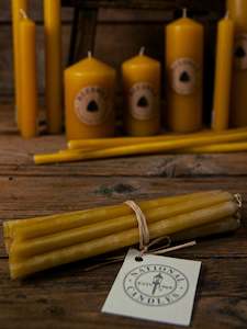 Beeswax Candles: Beeswax Candles - 10 x  (9mm x 150mm)