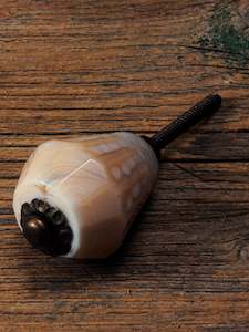 Knobs Hardware: Apricot Milky Glass Knob