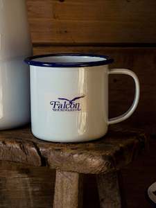 Falcon Dishy Mug 350ml White/Blue