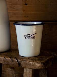 Falcon Enamelware: Falcon Tumbler 300ml White/Blue